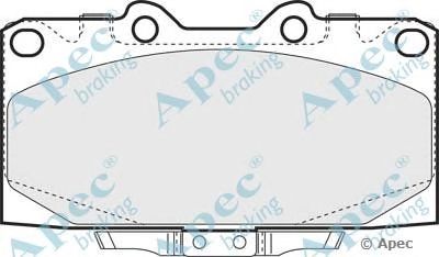 APEC BRAKING pad1304 -  Комплект тормозных колодок, дисковый тормоз